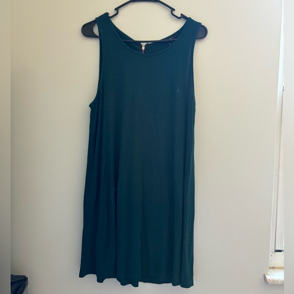 Teal Tank Dress. Forever 21 size small - Picture 3 of 4